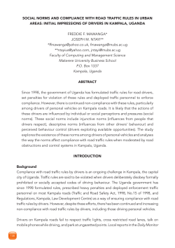 social norms and compliance with road traffic rules in urban areas