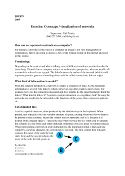 Exercise: Cytoscape / visualization of networks