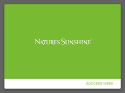 Powerpoint - Nature`s Sunshine Products