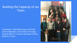 Building the Capacity of our Team - Wisconsin Alliance for Infant