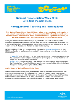 National Reconciliation Week 2017: Let`s take the next steps