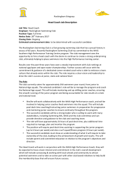 Head Coach Job Description