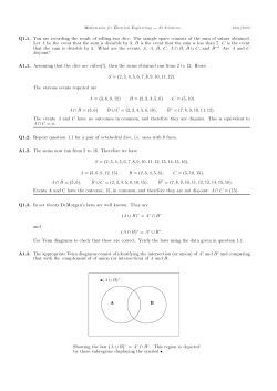 Q1.1. You are recording the result of rolling two dice. The sample