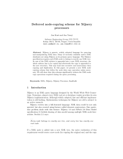 Deferred node-copying scheme for XQuery processors