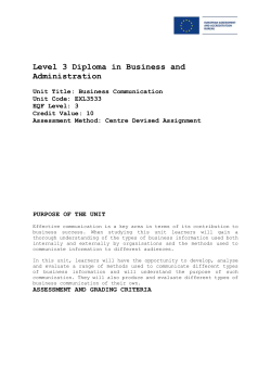 EXL3533: Business Communication