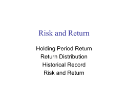 Risk and Return