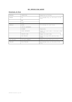 EDI INVOICE FILE LAYOUT