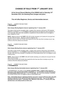CHANGE OF RULE FROM 1ST JANUARY 2016