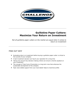 Guillotine Paper Cutters: Maximize Your Return on Investment