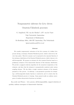 Nonparametric inference for L&eacute;vy driven Ornstein
