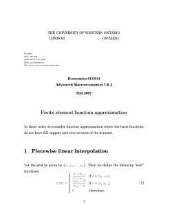 Finite element function approximation 1 Piecewise