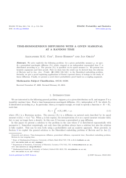 Time-homogeneous diffusions with a given marginal at a random time