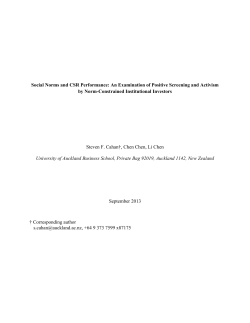 Social Norms and CSR Performance: An