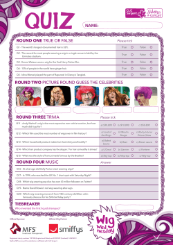 ROUND ONE TRUE OR FALSE ROUND THREE TRIVIA ROUND