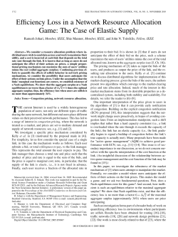 Efficiency Loss in a Network Resource Allocation Game: The Case