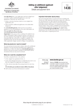 1436 - Adding an additional applicant after lodgement