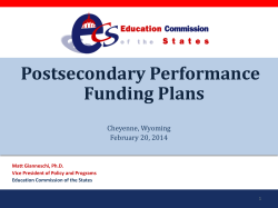 Wyoming Community College Performance Funding