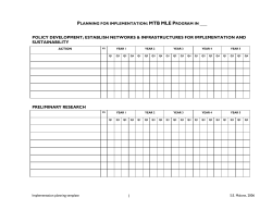 A downloadable, blank 5-year implementation schedule, featuring