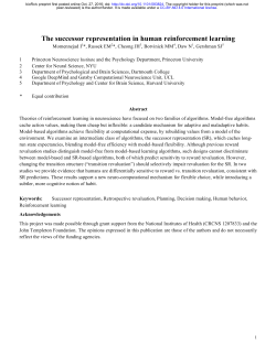 The successor representation in human reinforcement learning