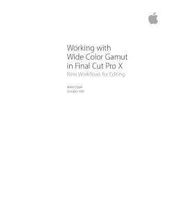 Working with Wide Color Gamut in Final Cut Pro X