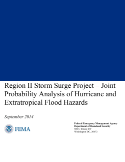 Region II Storm Surge Project - Joint Probability Analysis of