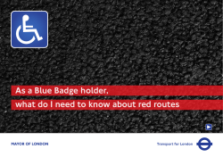 Blue Badge Holders guide - What do I need to know about red routes?
