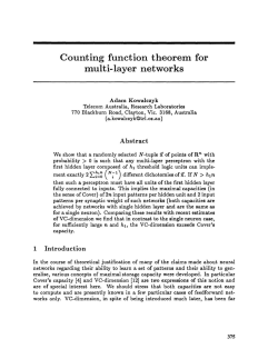 Counting Function Theorem for Multi-Layer Networks
