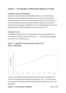 Chapter 1: The Population of NHS Greater Glasgow and