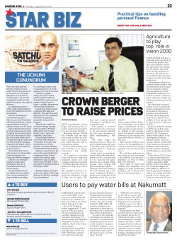 CROWN BERgER TO RAISE PRICES