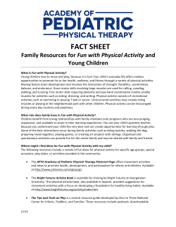 Family Resources for Fun with Physical Activity and Young Children
