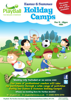 Holiday Camps - PlayBall