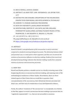 BEN R. NEWELL, DAVID R. SHANKS ABSTRACT: 60, MAIN TEXT
