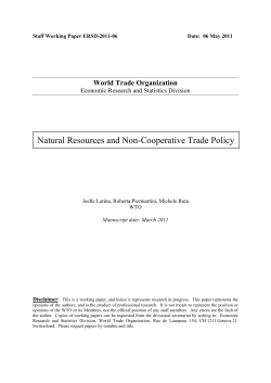 Natural Resources and Non-Cooperative Trade Policy