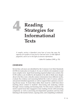 4 Reading Strategies for Informational Texts