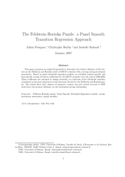 a Panel Smooth Transition Regression Approach