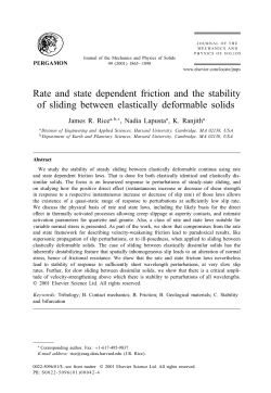 Rate and state dependent friction and the stability of sliding between