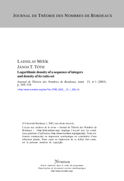 Logarithmic density of a sequence of integers and