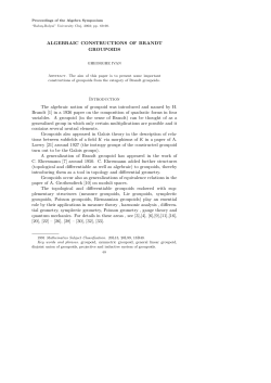 ALGEBRAIC CONSTRUCTIONS OF BRANDT GROUPOIDS