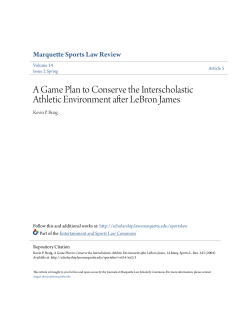 A Game Plan to Conserve the Interscholastic Athletic Environment