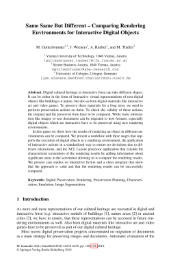 Comparing Rendering Environments for Interactive Digital Objects