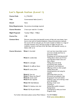 Let`s Speak Italian (Level 1)