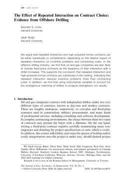 The Effect of Repeated Interaction on Contract Choice