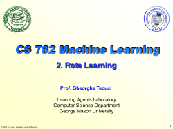 Rote Learning - Learning Agents Center