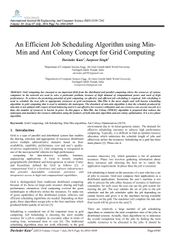 An Efficient Job Scheduling Algorithm using Min