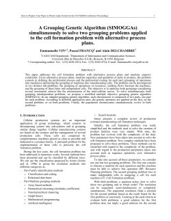 A Grouping Genetic Algorithm (SIMOGGAs) simultaneously to solve