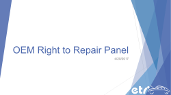 OEM Right to Repair - Equipment and Tool Institute