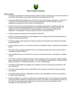 Select Program Guidelines 1