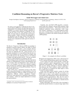 Confident Reasoning on Raven`s Progressive Matrices Tests