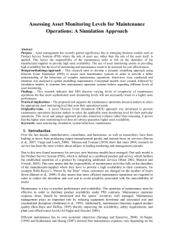 5. Asset Monitoring Levels Simulation Tool