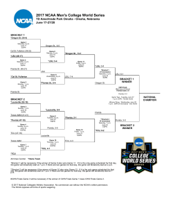 2017 CWS Bracket - Finals 1